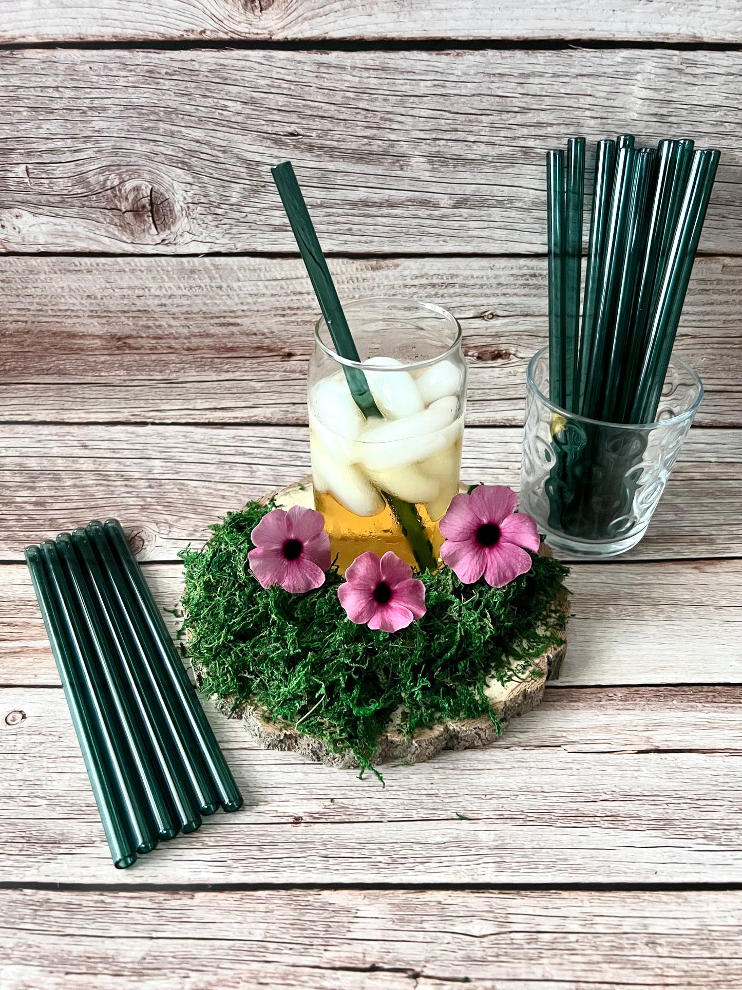 Wholesale Teal GLASS STRAWS - Wholesale Straws | Reusable Straws | Party Favors | Teal Straws | Bulk Straws | Wedding Favors | Bulk Glass