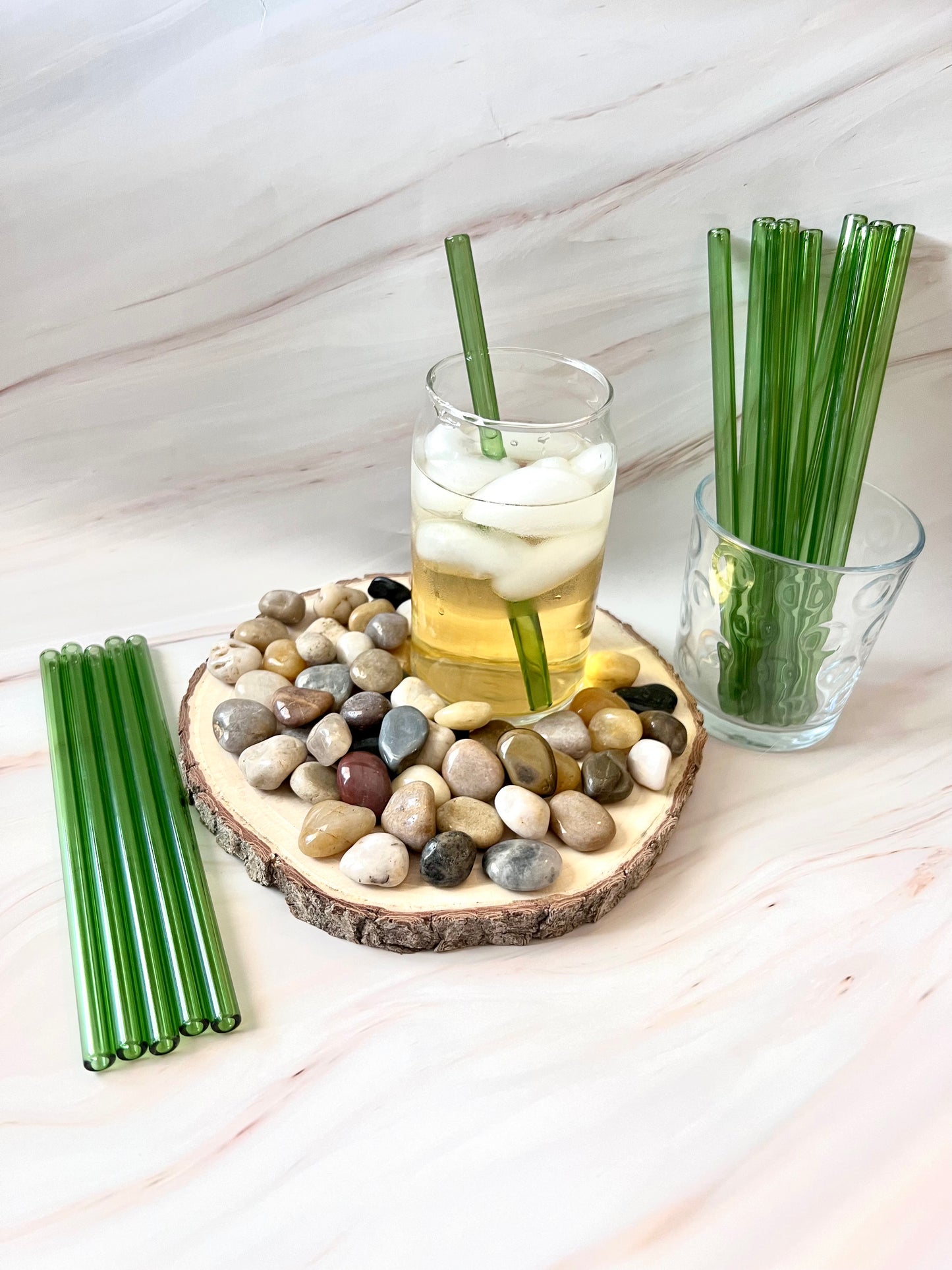 Wholesale Green GLASS STRAWS - Wholesale Straws | Reusable Straws | Party Straws | Green Straws | Glass Straw | Party Favors Wedding Favors