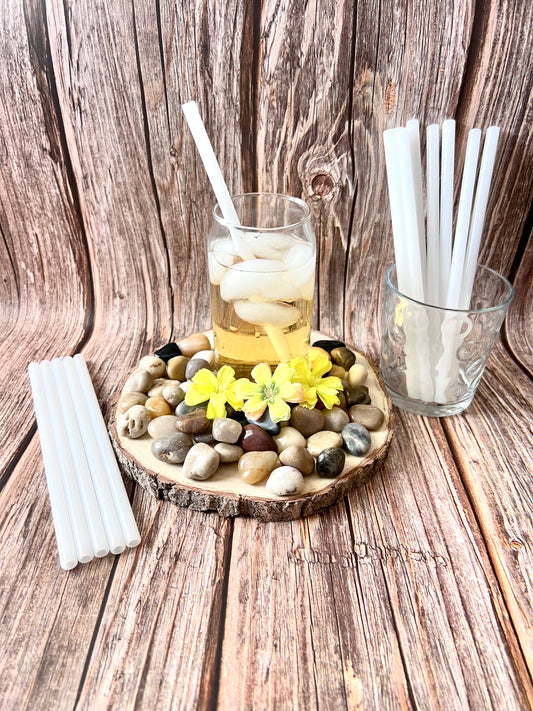 Wholesale White GLASS STRAWS | Party Favors | Eco Friendly Products | Tumbler Straws | Colored Straws | Wedding Favors | Cocktail Straws