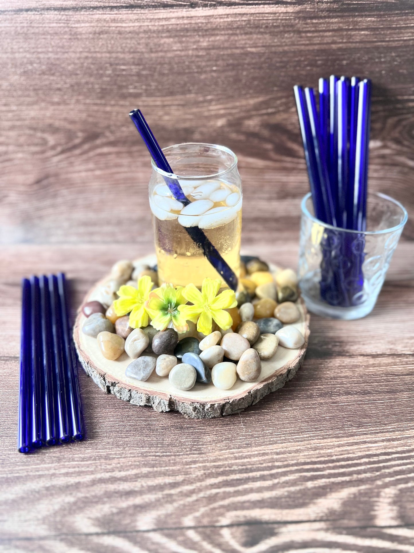 Wholesale Blue GLASS STRAWS - Wholesale Straws | Reusable Straws | Party Straws | Blue Straws | Glass Straws | Party Favors | Wedding Favors